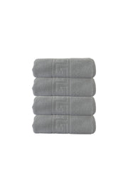 4'lu Greek Gri El Havlusu - 50x90 Cm, 225 Gr, %100 Pamuk, Spa Ve Otel Havlusu