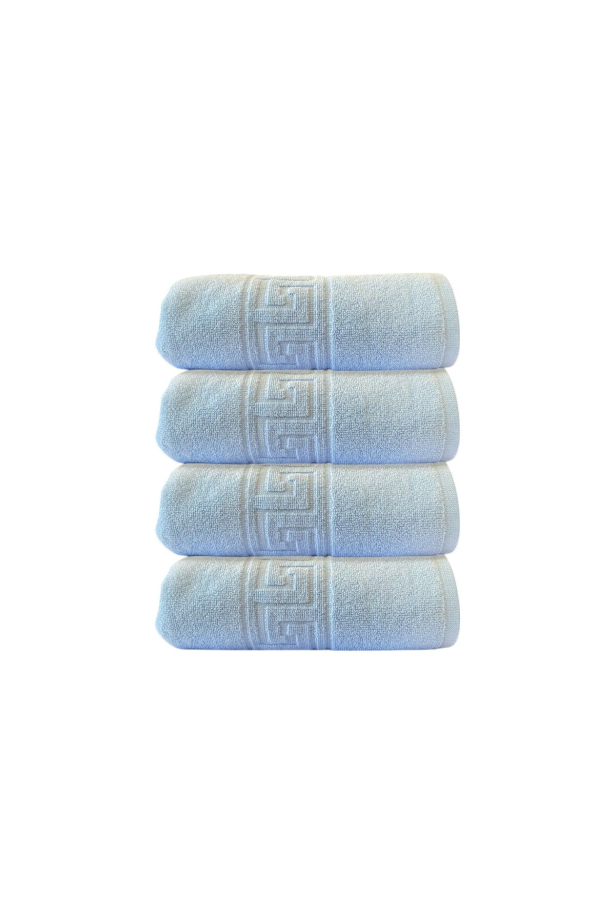 4'lü Greek Mavi Banyo Havlusu - 70x140 Cm, 490 Gr, %100pamuk, Spa Ve Otel Havlusu