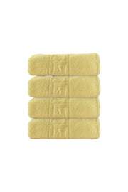 4'lü Greek Sarı Banyo Havlusu - 70x140 Cm, 490 Gr, %100pamuk, Spa Ve Otel Havlusu