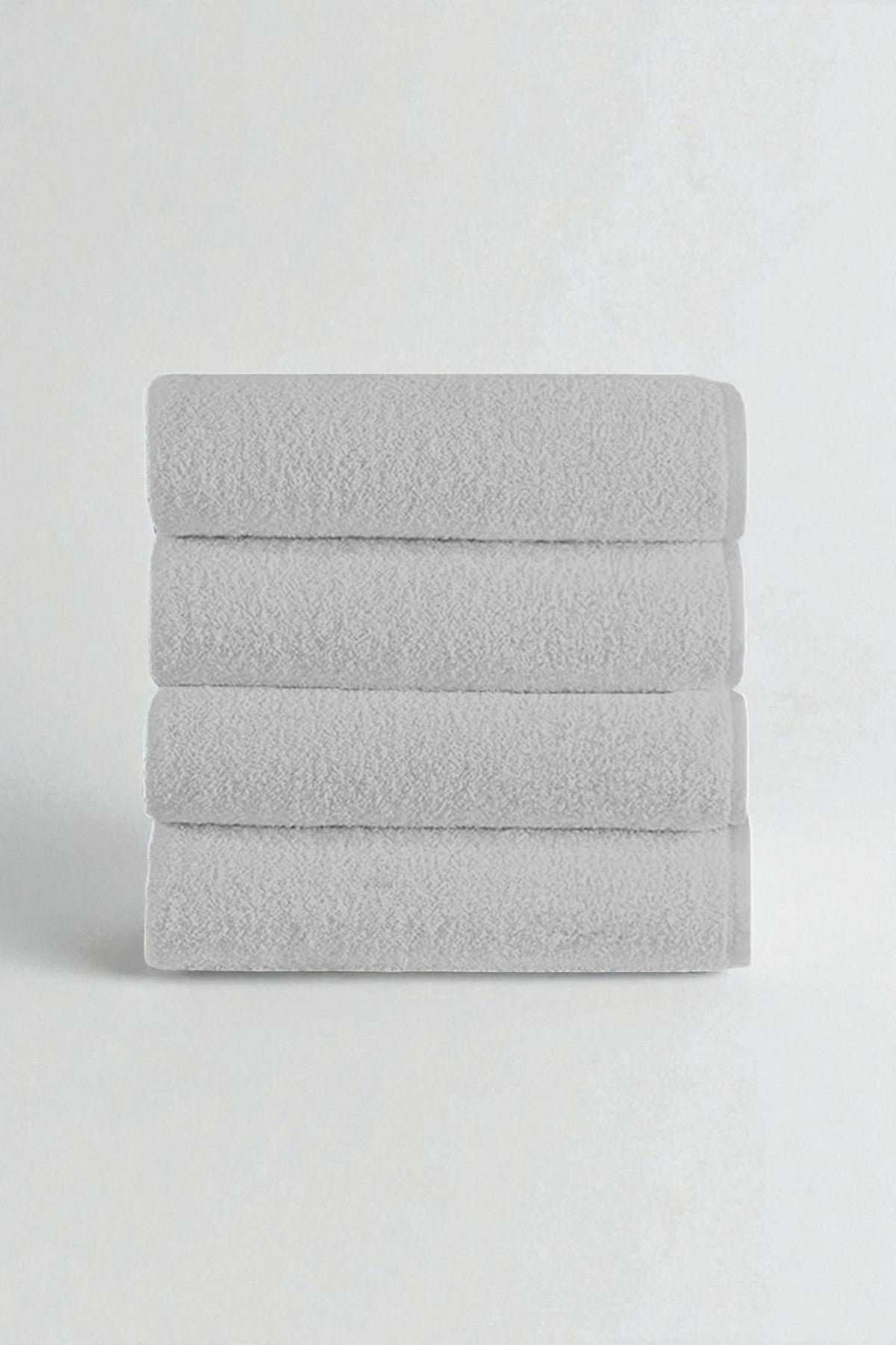 4'lü Gri El Havlusu - 50x90 Cm, 225 Gr, %100 Pamuk, Spa Ve Otel Havlusu