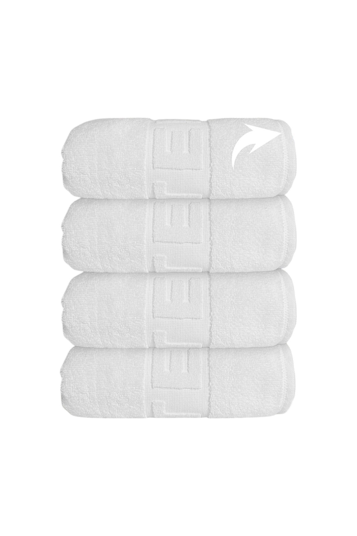 4'lü Hotel Logo Banyo Havlusu - 70x140 Cm, 490 Gr, %100 Pamuk, Spa Ve Otel Havlusu