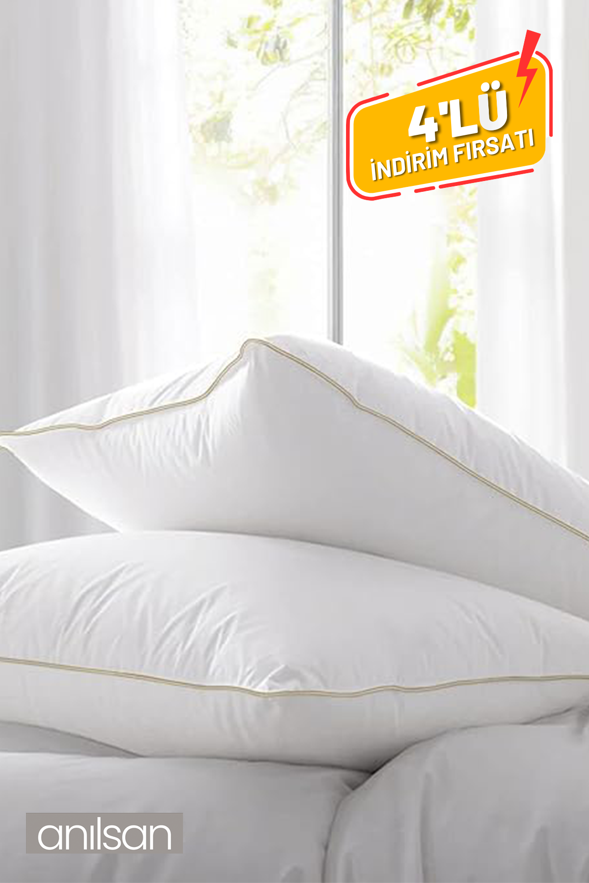 4'lü Nano Jel Yastık, 50x70cm- 1200gr