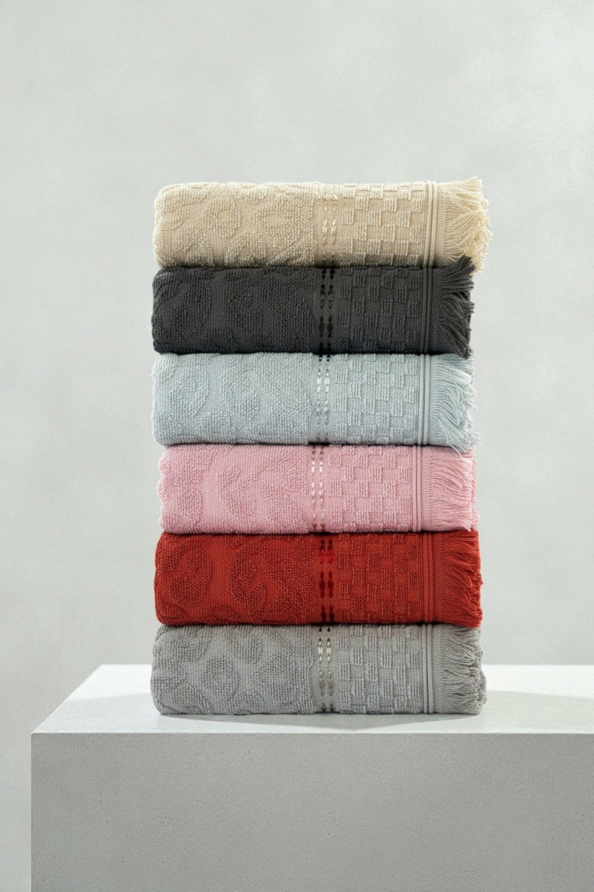 6'lı Agora El Havlusu - 50x80 Cm, 170 Gr, %100 Pamuk, Spa Ve Otel Havlusu