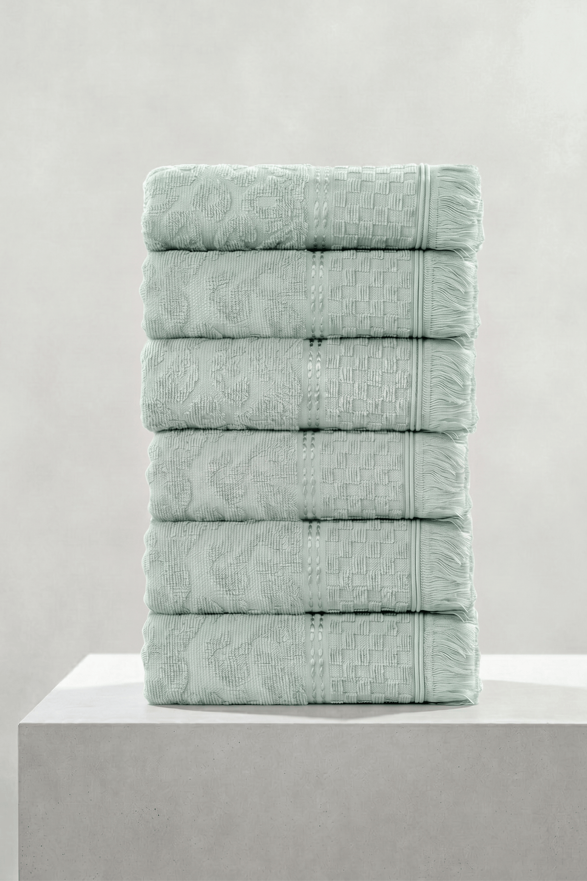 6'lı Agora Mint El Havlusu - 50x80 Cm, 170 Gr, %100 Pamuk, Spa Ve Otel Havlusu