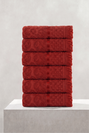 6'lı Agora Kiremit El Havlusu - 50x80 Cm, 170 Gr, %100 Pamuk, Spa Ve Otel Havlusu