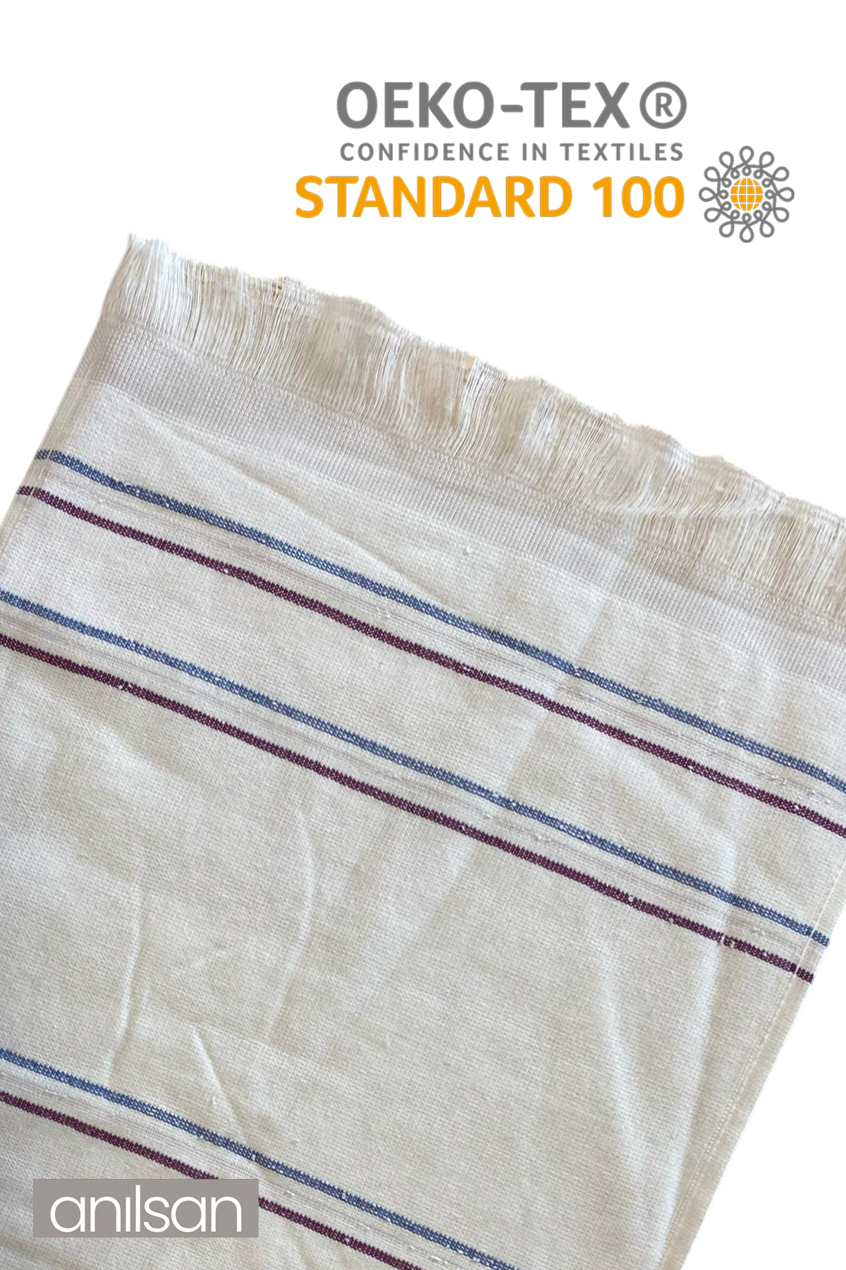6'lı Beyaz Çizgili Düğün Havlusu 62Gr %100 Pamuk 30x50 cm El ve Yüz Havlusu