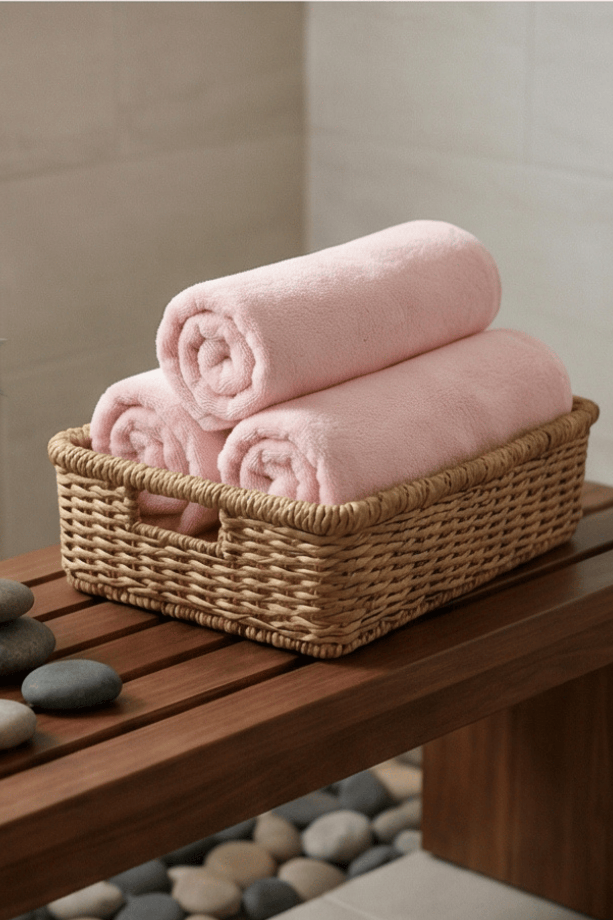 6'lı Düz Pudra El Havlusu - 50x90 Cm, 225 Gr, %100 Pamuk, Spa Ve Otel Havlusu