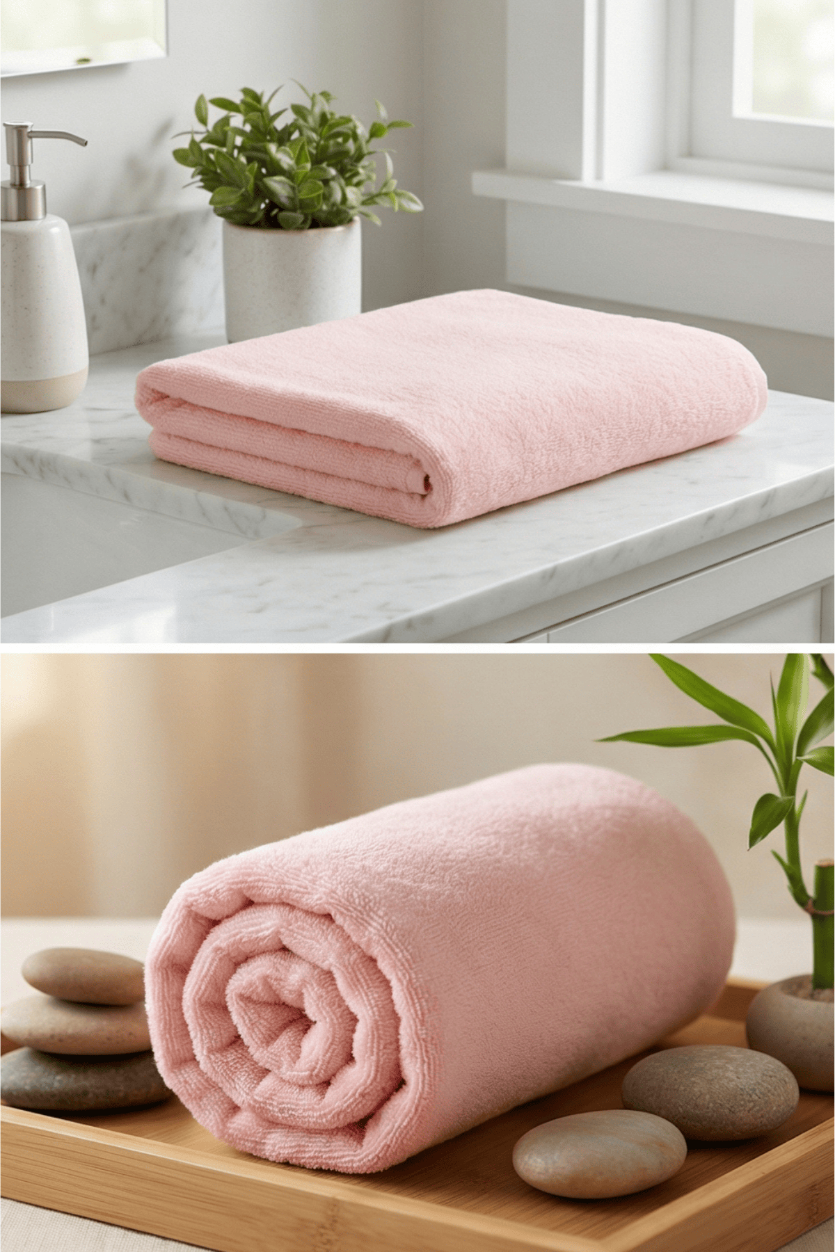 6'lı Düz Pudra El Havlusu - 50x90 Cm, 225 Gr, %100 Pamuk, Spa Ve Otel Havlusu