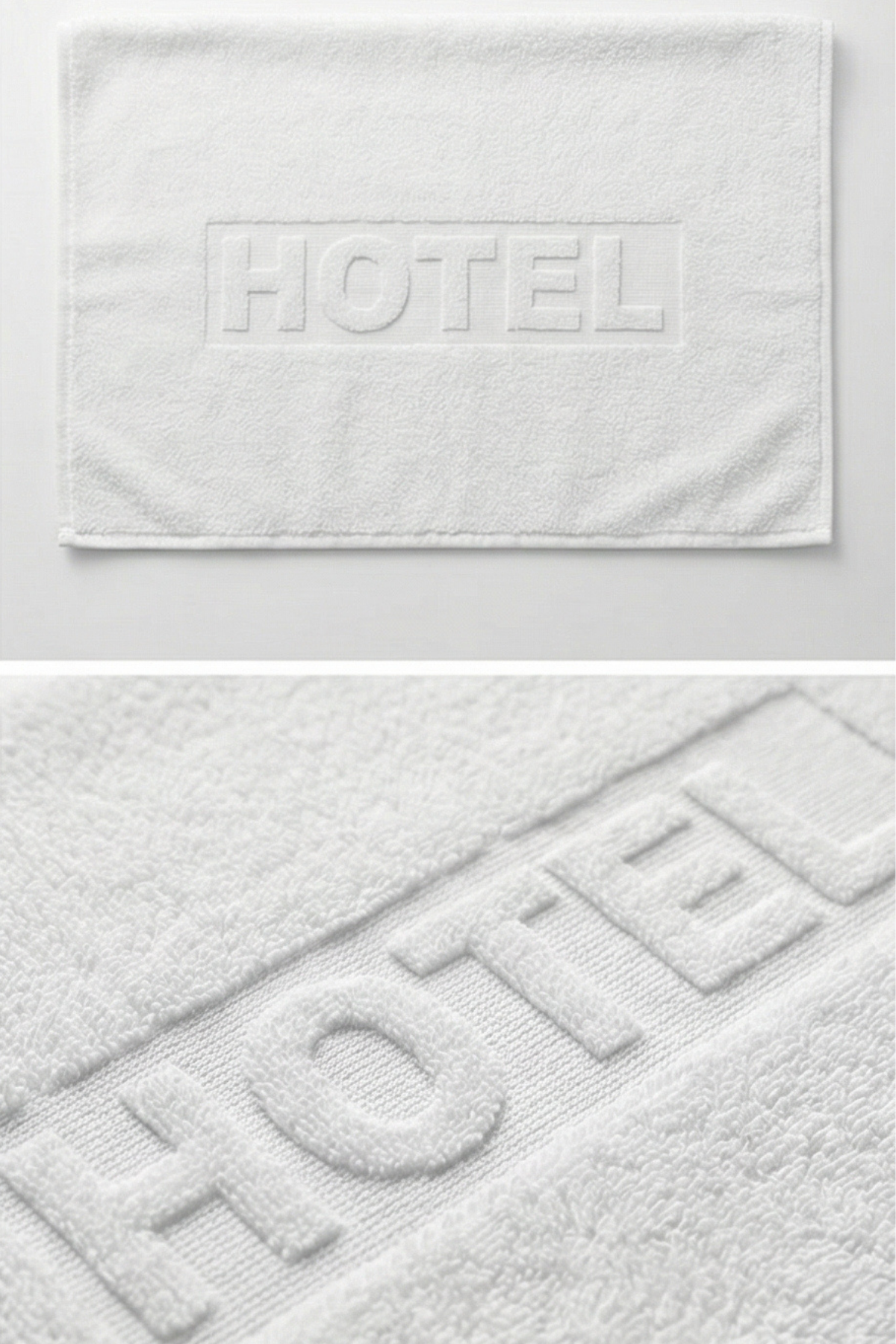 6'lı Beyaz Hotel Logo El Havlusu - 50x90 Cm, 225 Gr, %100 Pamuk, Spa Ve Otel Havlusu