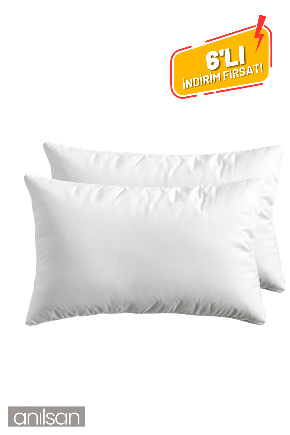 6'lı Beyaz Yastık Kılıfı – 50x70 Cm, %100 Pamuk, Yumuşak Ve Dayanıklı Yastık Kılıfı