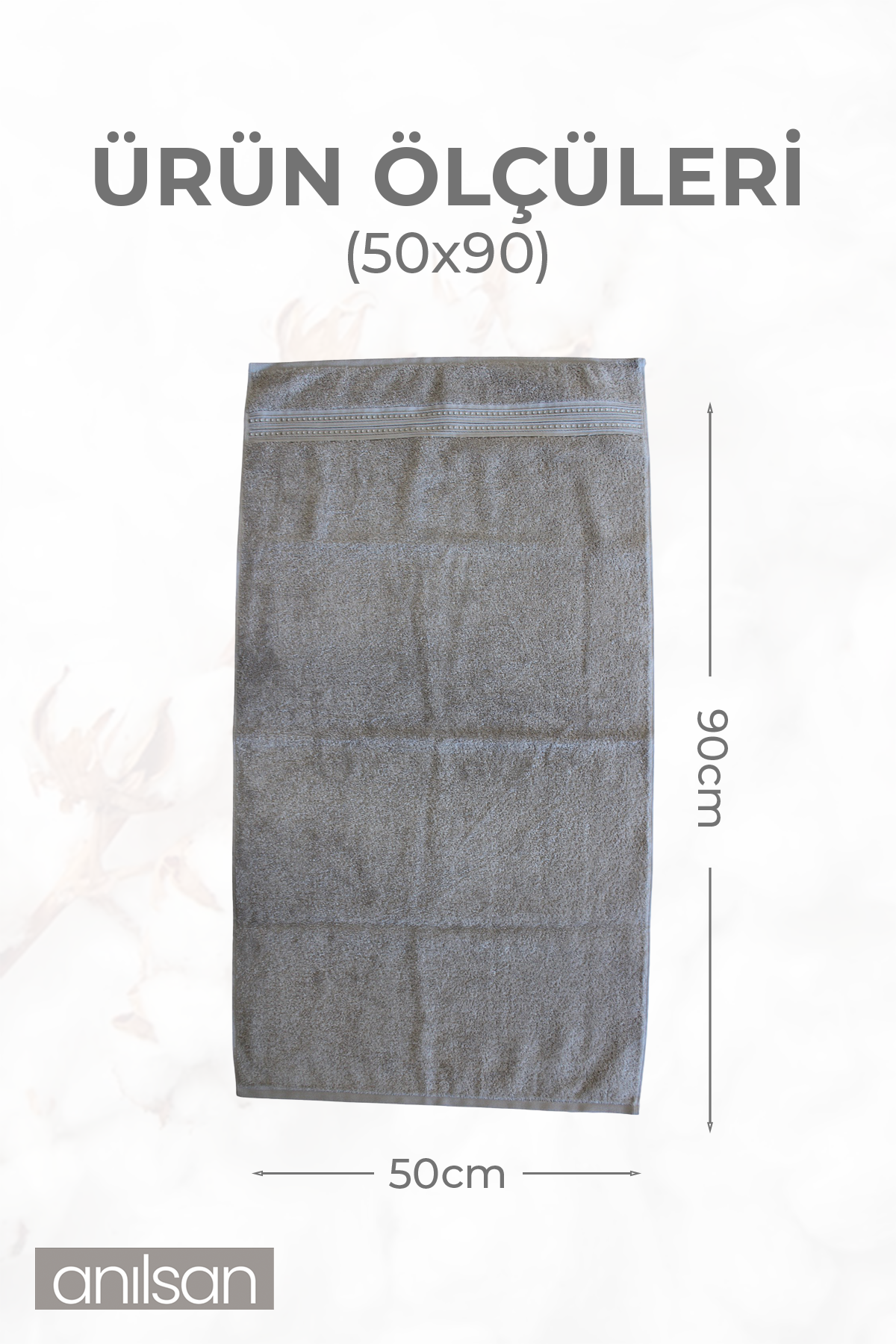 6'lı Boncuk Bej El Havlusu - 50x90 Cm, 225 Gr, %100 Pamuk, Spa Ve Otel Havlusu