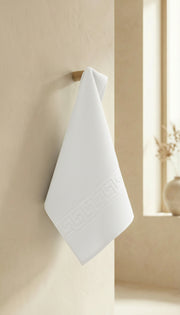Beyaz Greek El Havlusu - 50x90 Cm, 225 Gr, %100 Pamuk, Spa Ve Otel Havlusu