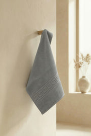 Greek Gri El Havlusu - 50x90 Cm, 225 Gr, %100 Pamuk, Spa Ve Otel Havlusu