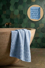 6'lı Işıl Premium Banyo Havlusu 70x140cm - Açık Mavi - %100 Pamuk - 600 gr/m2
