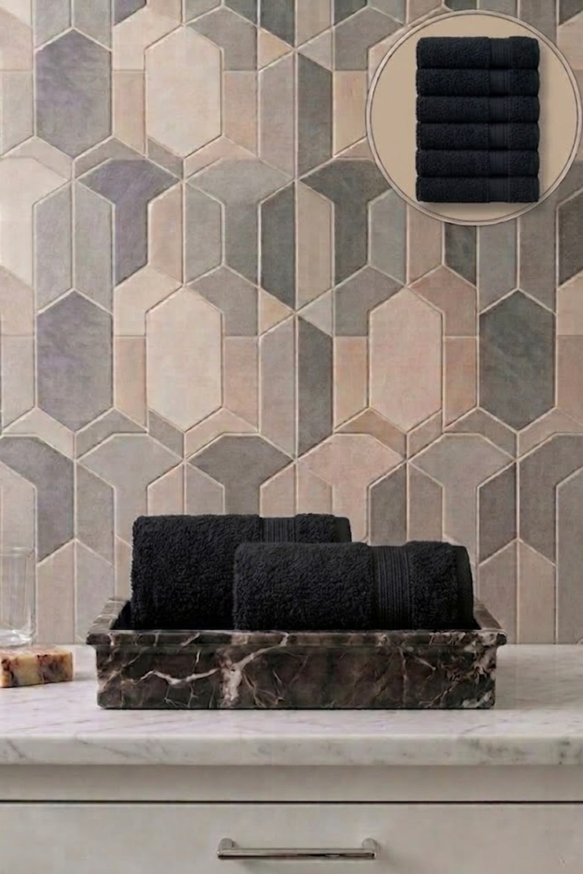 6'lı Işıl Premium El Havlusu 33x33cm - Açık Mavi %100 Pamuk - 600 gr/m2