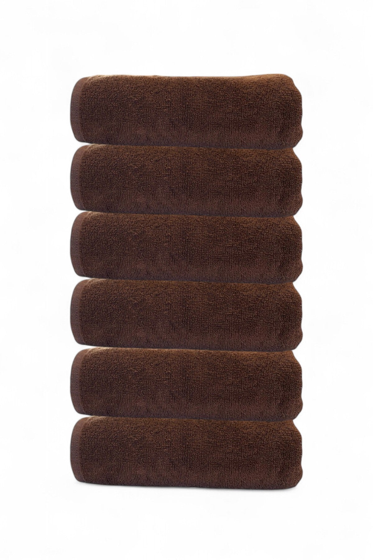 6'lı Kahverengi Banyo Havlusu - 70x140 Cm, 490 Gr, %100pamuk, Spa Ve Otel Havlusu
