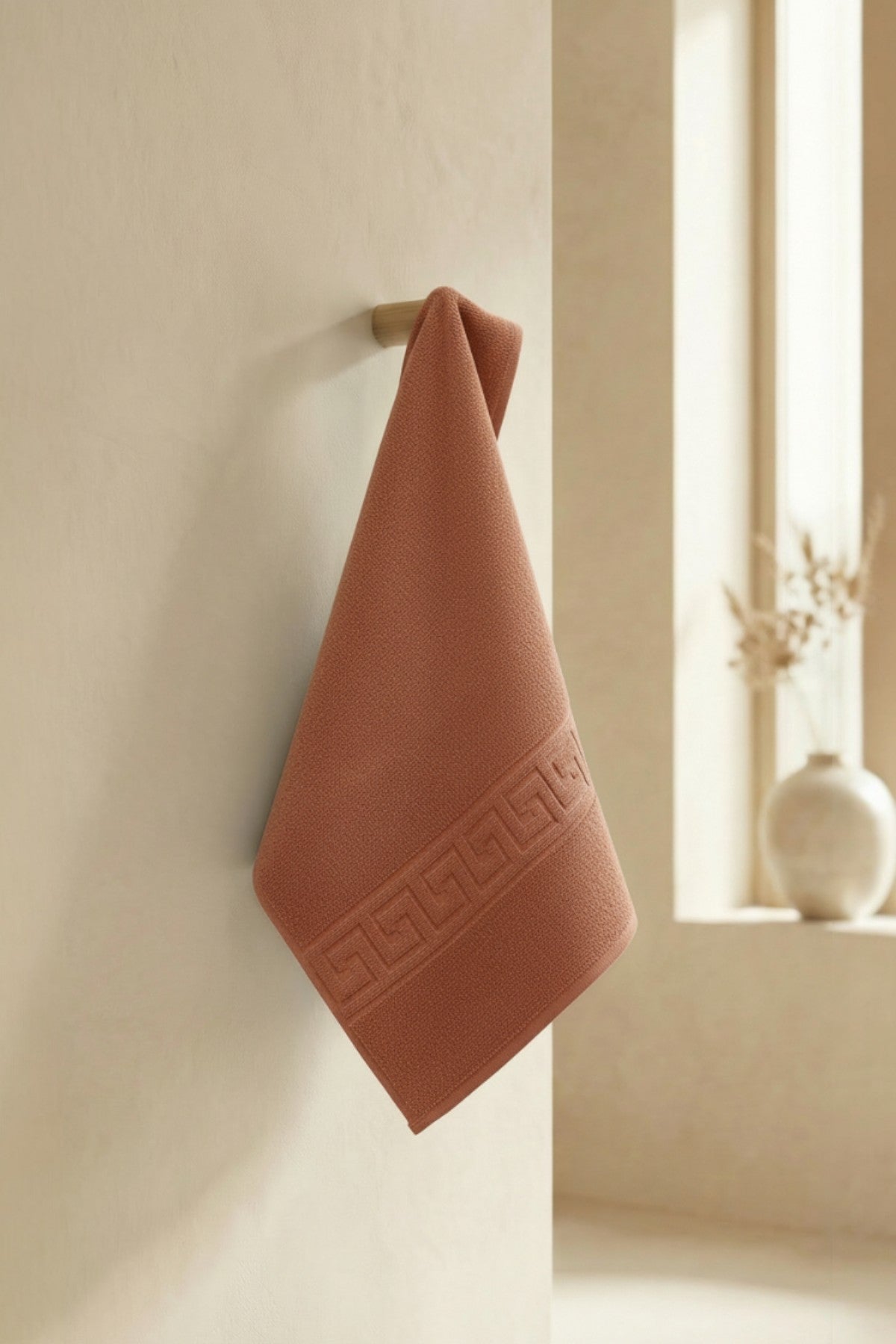 Kiremit Greek El Havlusu - 50x90 Cm, 225 Gr, %100 Pamuk, Spa Ve Otel Havlusu