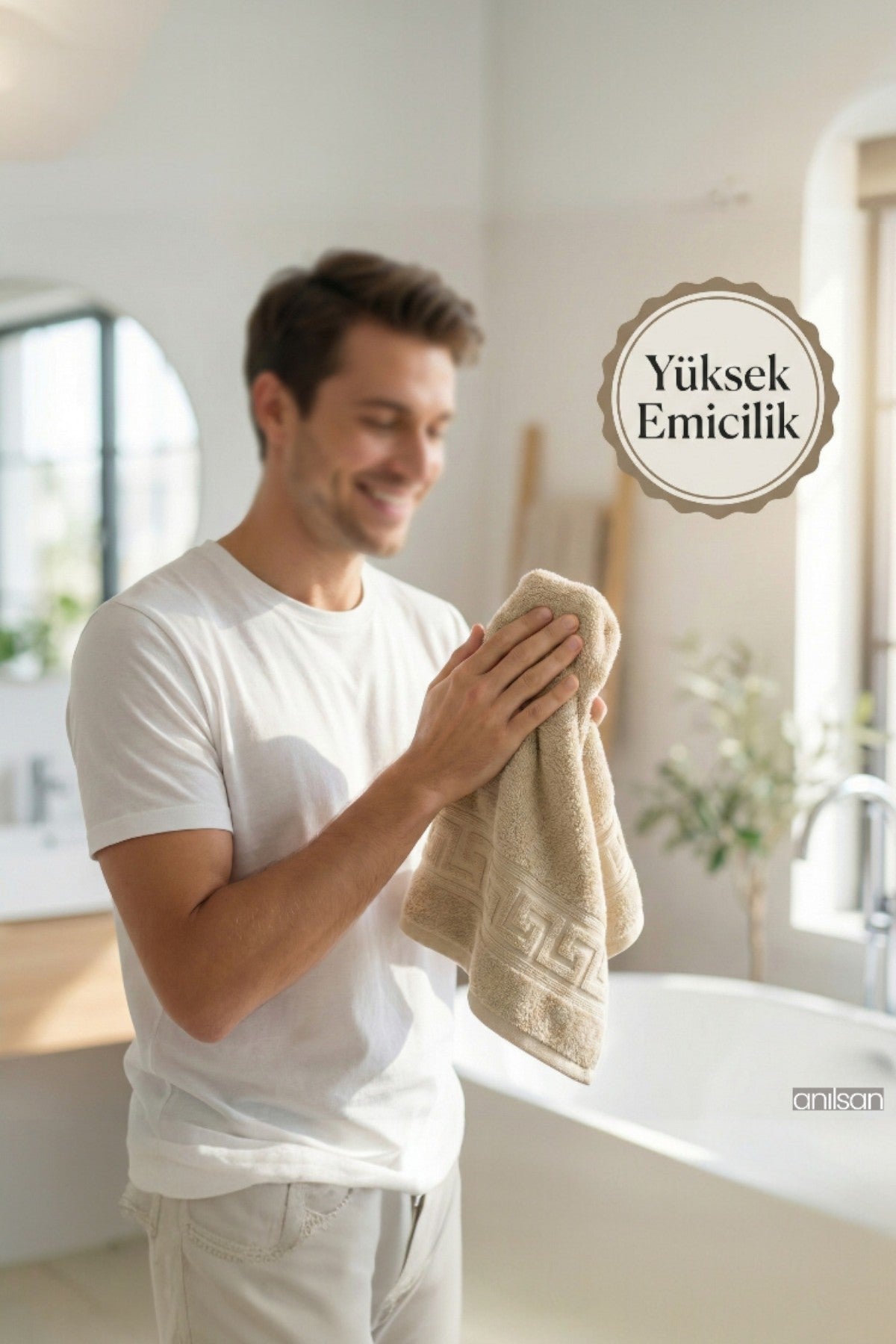 6'lı Lua Karışık Greek El Havlusu - 50x90 Cm, 225 Gr, %100 Pamuk, Spa Ve Otel Havlusu