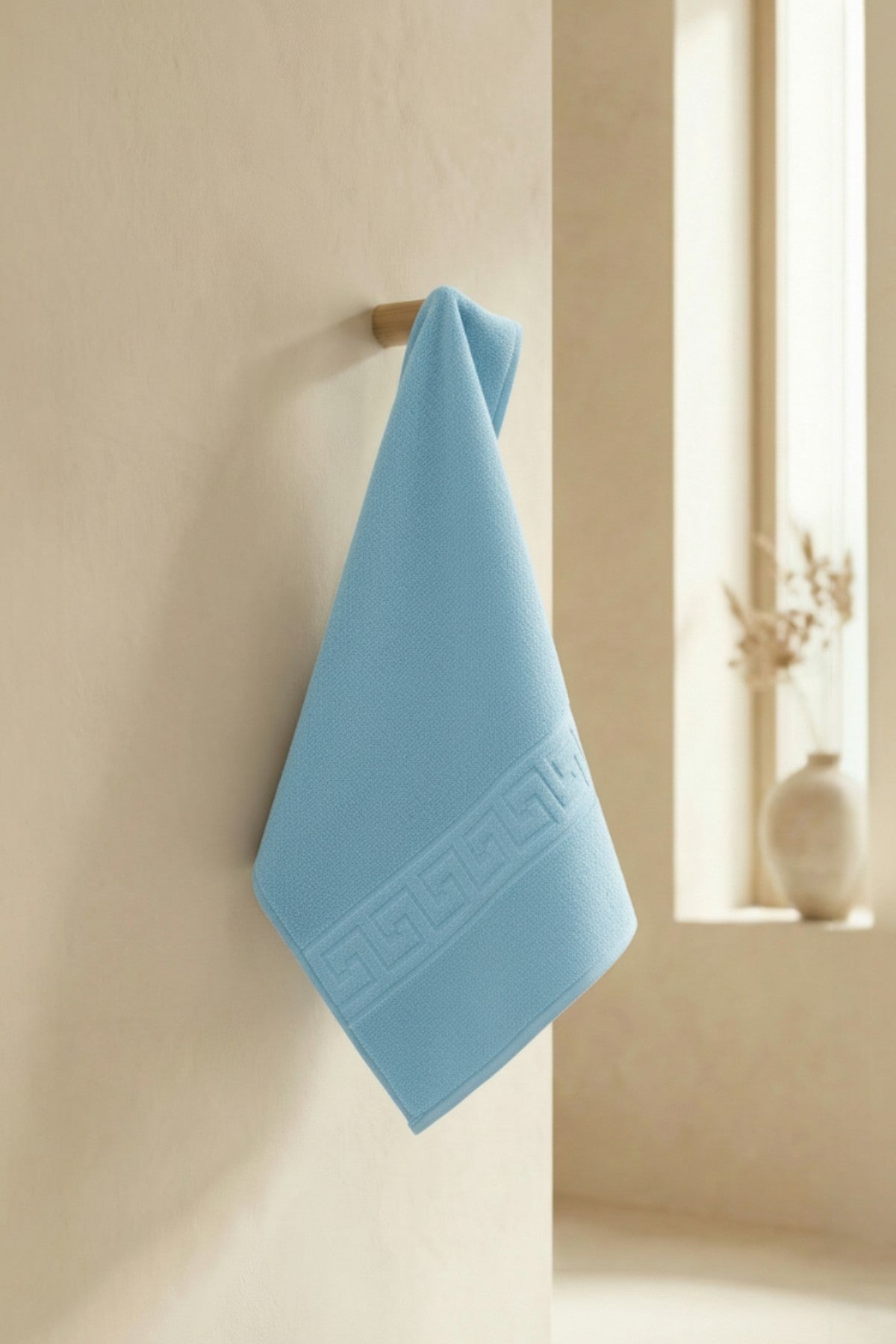 Mavi Greek El Havlusu - 50x90 Cm, 225 Gr, %100 Pamuk, Spa Ve Otel Havlusu