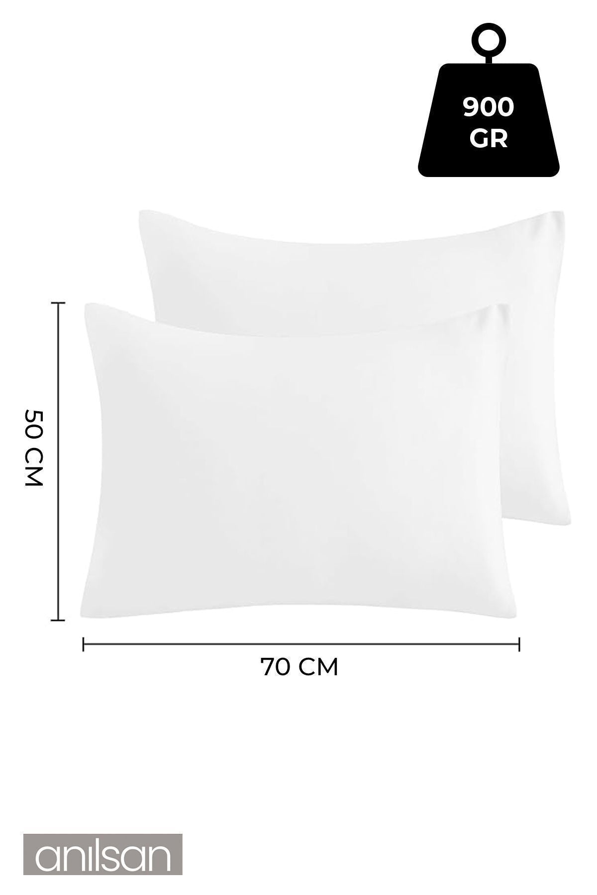 6'lı Mikrofiber Antialerjik Yastık 50x70cm - 1000gr