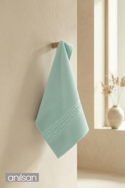 Mint Yeşili Greek El Havlusu - 50x90 Cm, 225 Gr, %100 Pamuk, Spa Ve Otel Havlusu
