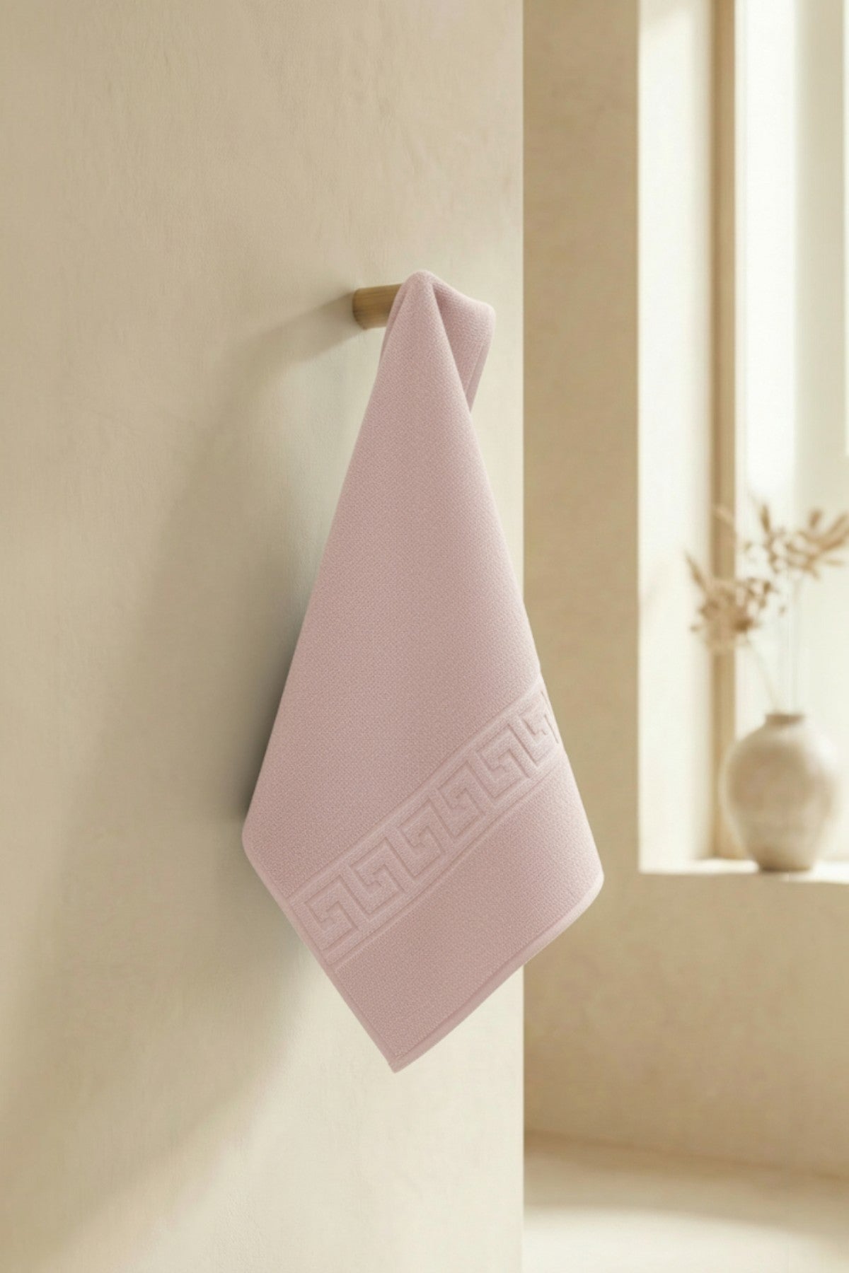 Pudra Greek El Havlusu - 50x90 Cm, 225 Gr, %100 Pamuk, Spa Ve Otel Havlusu