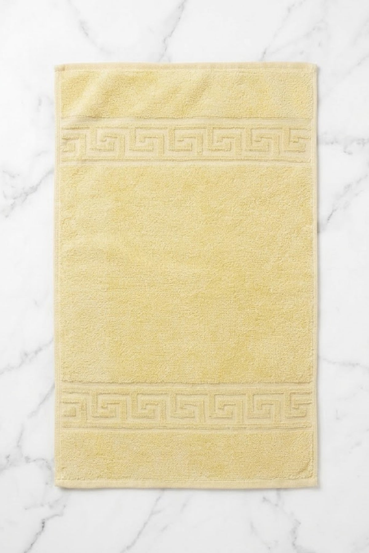 6'lı Sarı Greek Mini El, Yüz Havlusu 75Gr. - 30x50 Cm, %100 Pamuk, Spa Ve Otel Havlusu