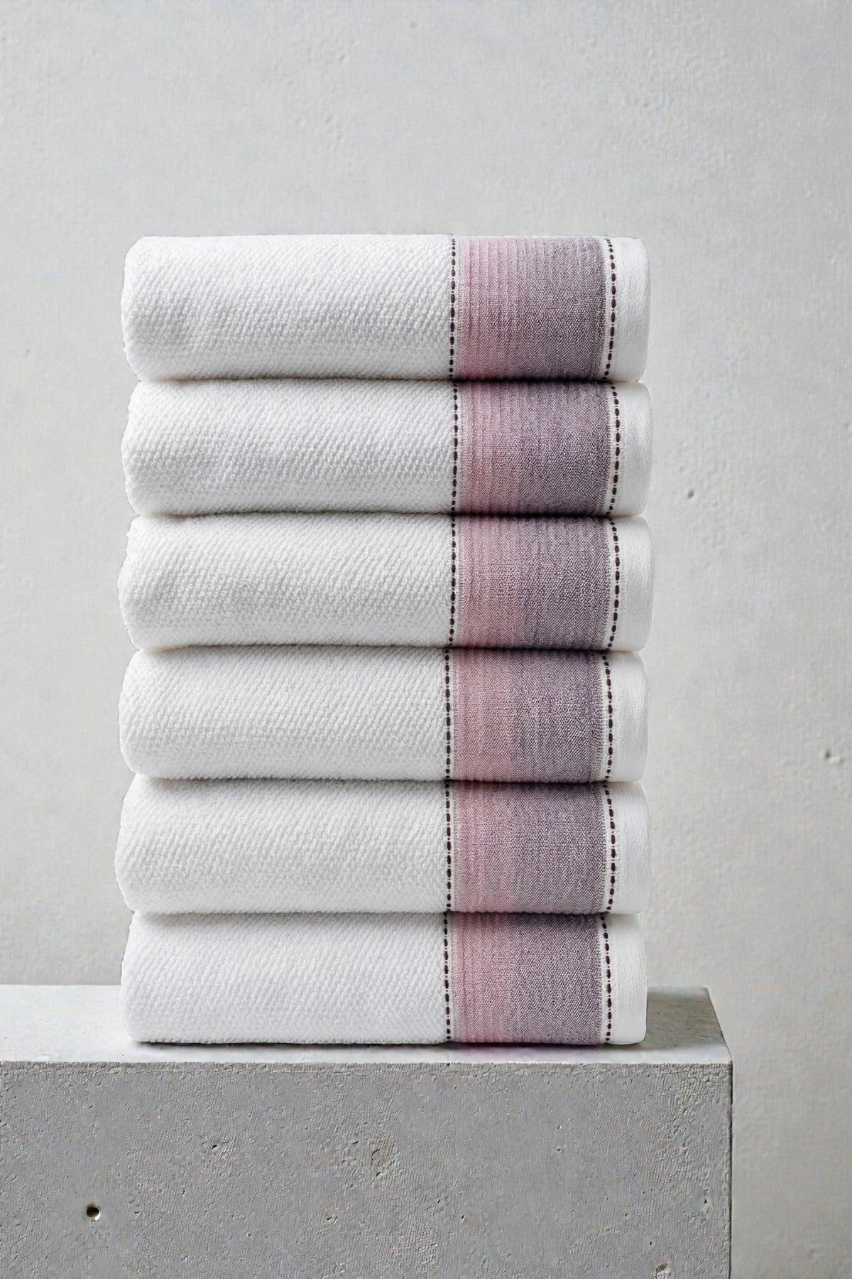 6'lı Selina Lila El Havlusu - 50x100 Cm, 225Gr, %100 Pamuk, Spa Ve Otel Havlusu
