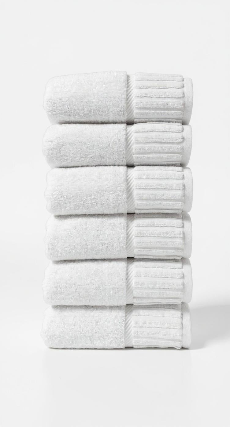 6'lı Halsey El Havlusu - 50x90 Cm, 300Gr, %100 Pamuk, Spa Ve Otel Havlusu