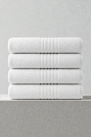 4'lü Strip Banyo Havlusu - 70x140 Cm, 475 Gr, %100 Pamuk, Spa Ve Otel Havlusu
