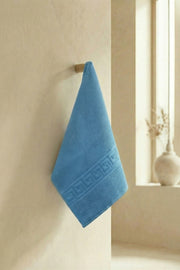 Turkuaz Greek El Havlusu - 50x90 Cm, 225 Gr, %100 Pamuk, Spa Ve Otel Havlusu