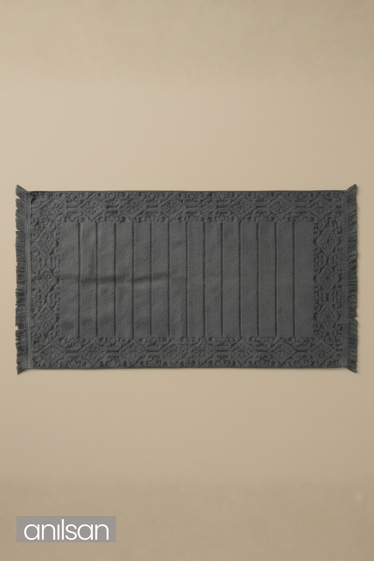 Aflora %100 Pamuk Ayak Havlusu - Antrasit 60x130, 690 Gr