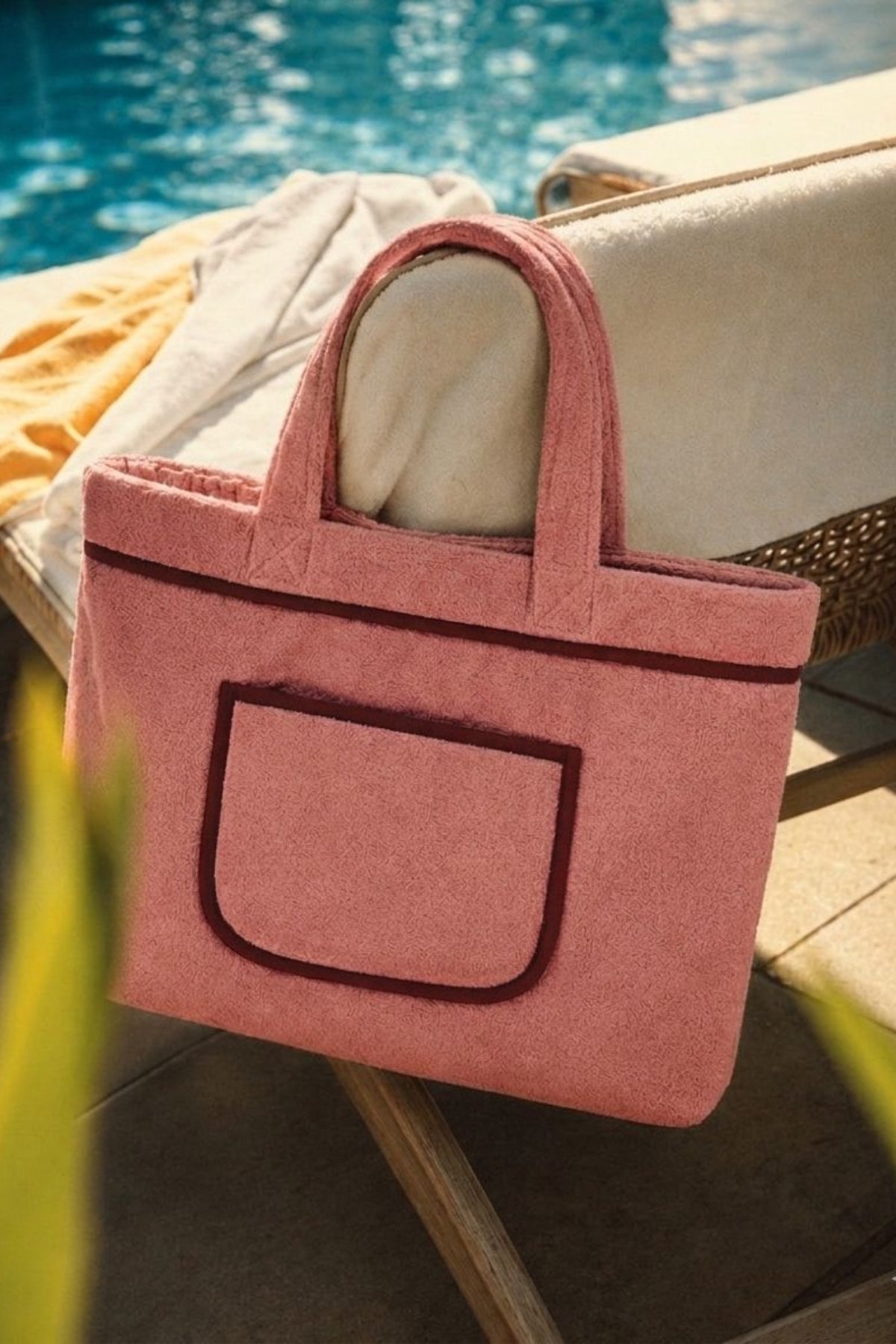 Alia Şezlong Havlusu %100 Pamuk 76x216- Pembe