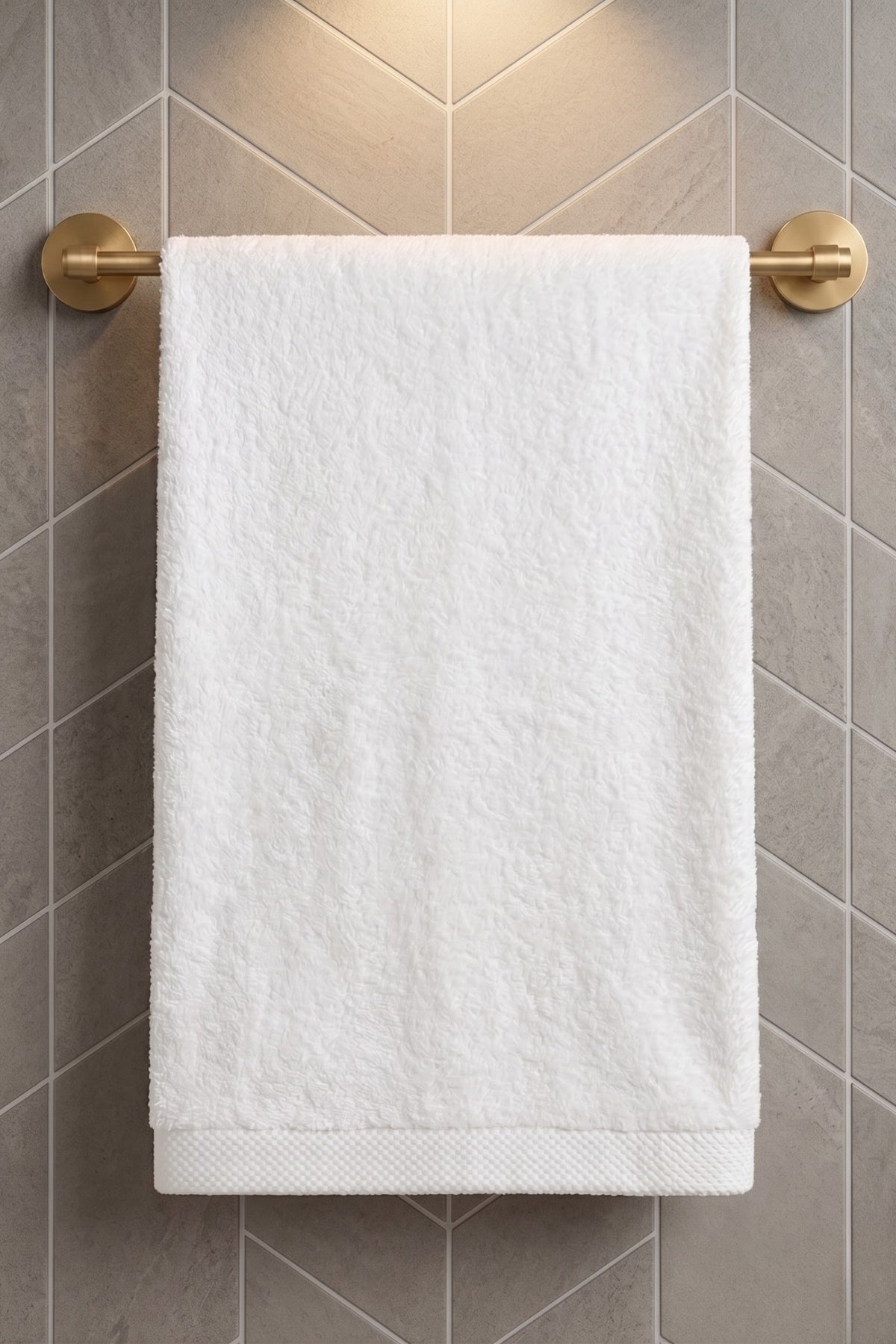 Alina Banyo Havlusu 100x145 cm - Beyaz %100 Pamuk