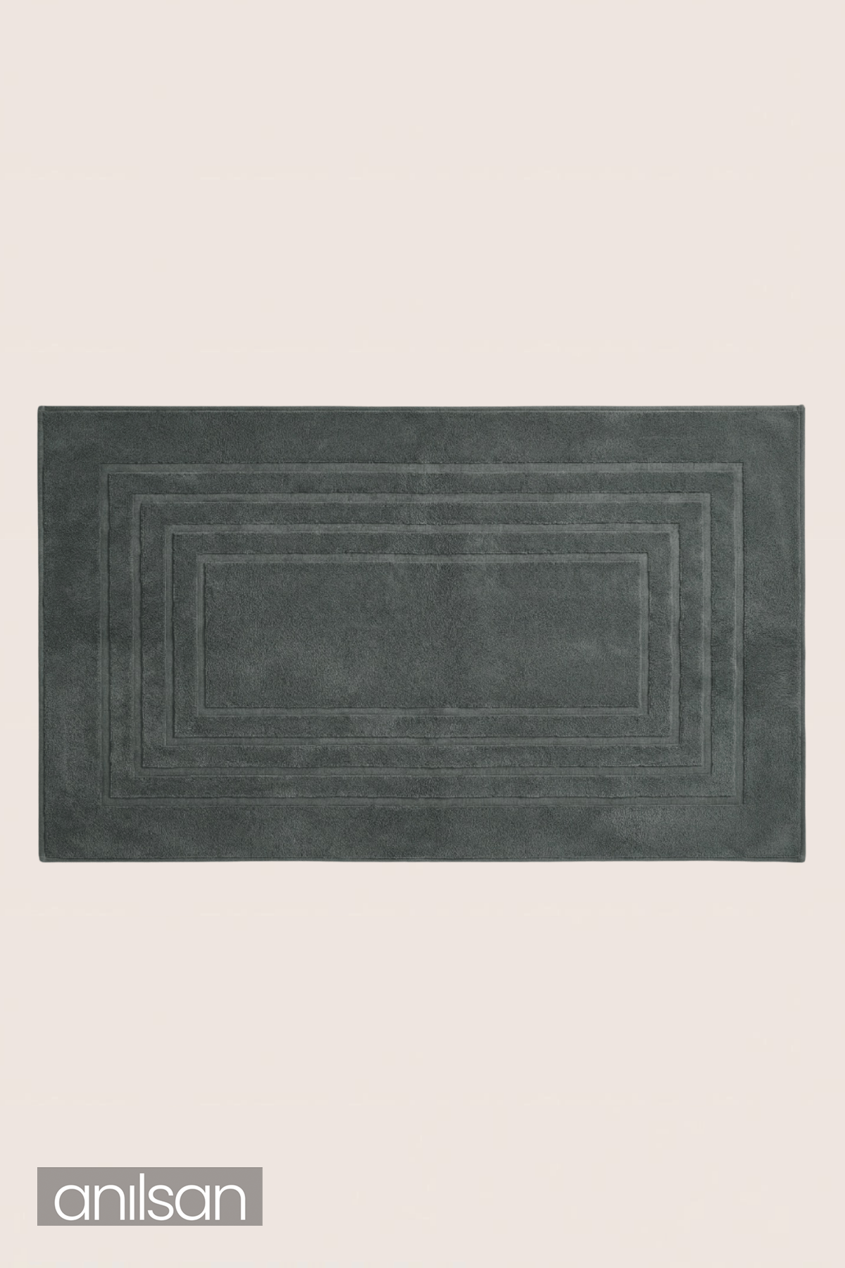 Alora  %100 Pamuk Ayak Havlusu - Antrasit 60x130, 690 Gr