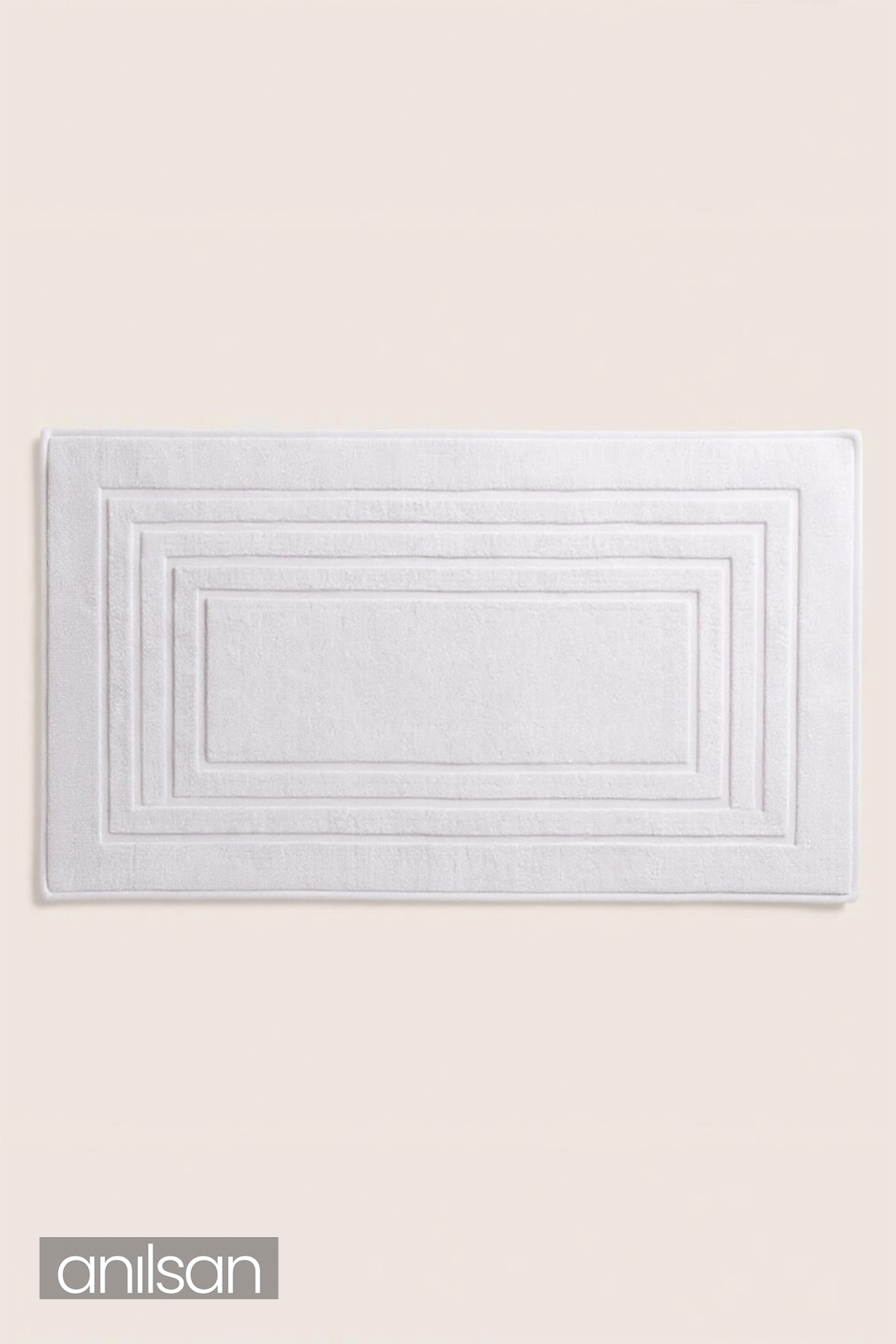 Alora  %100 Pamuk Ayak Havlusu - Beyaz 60x130, 690 Gr