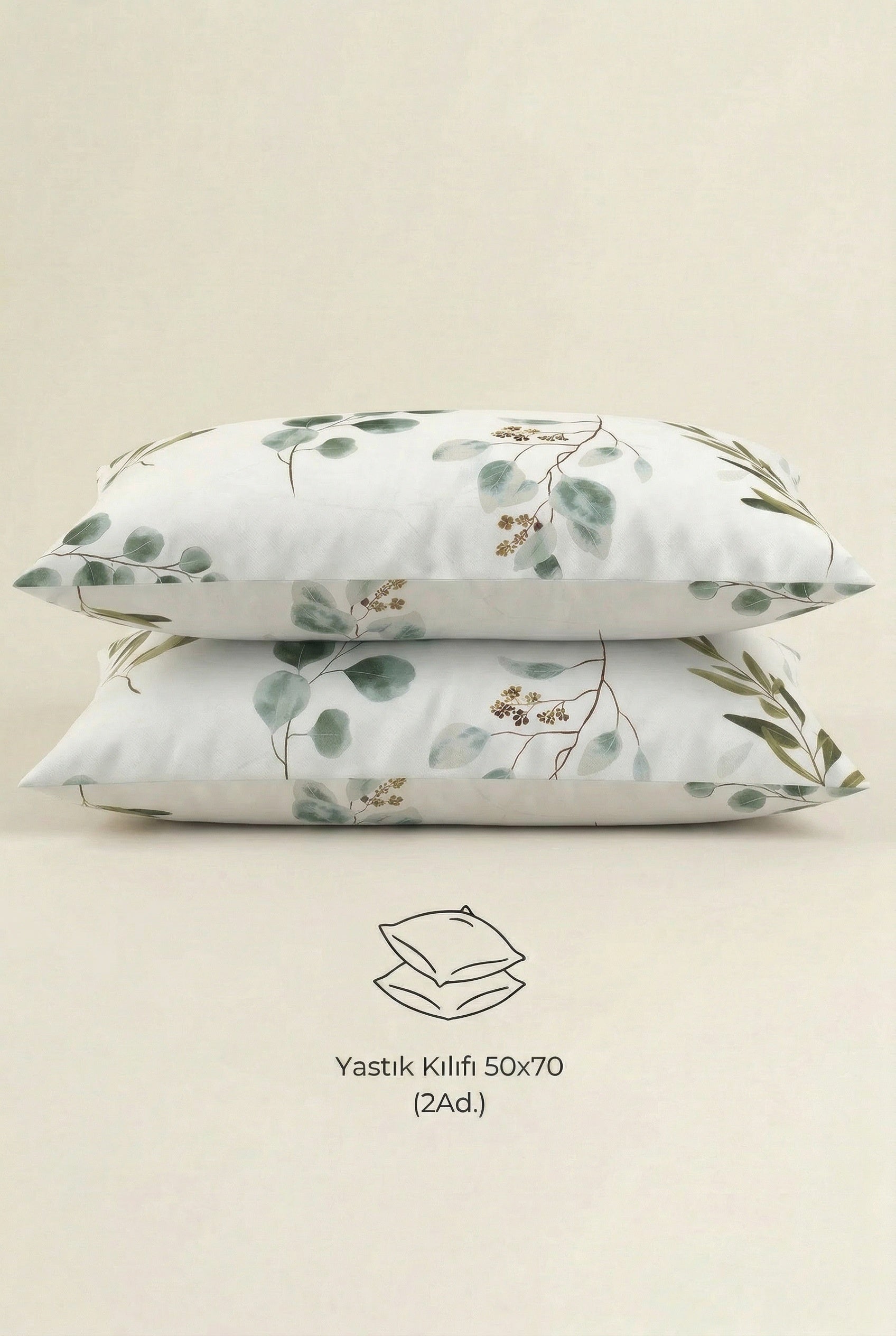 Magnolia 2'li Ranforce Yastık Kılıfı 50x70 Flaplı