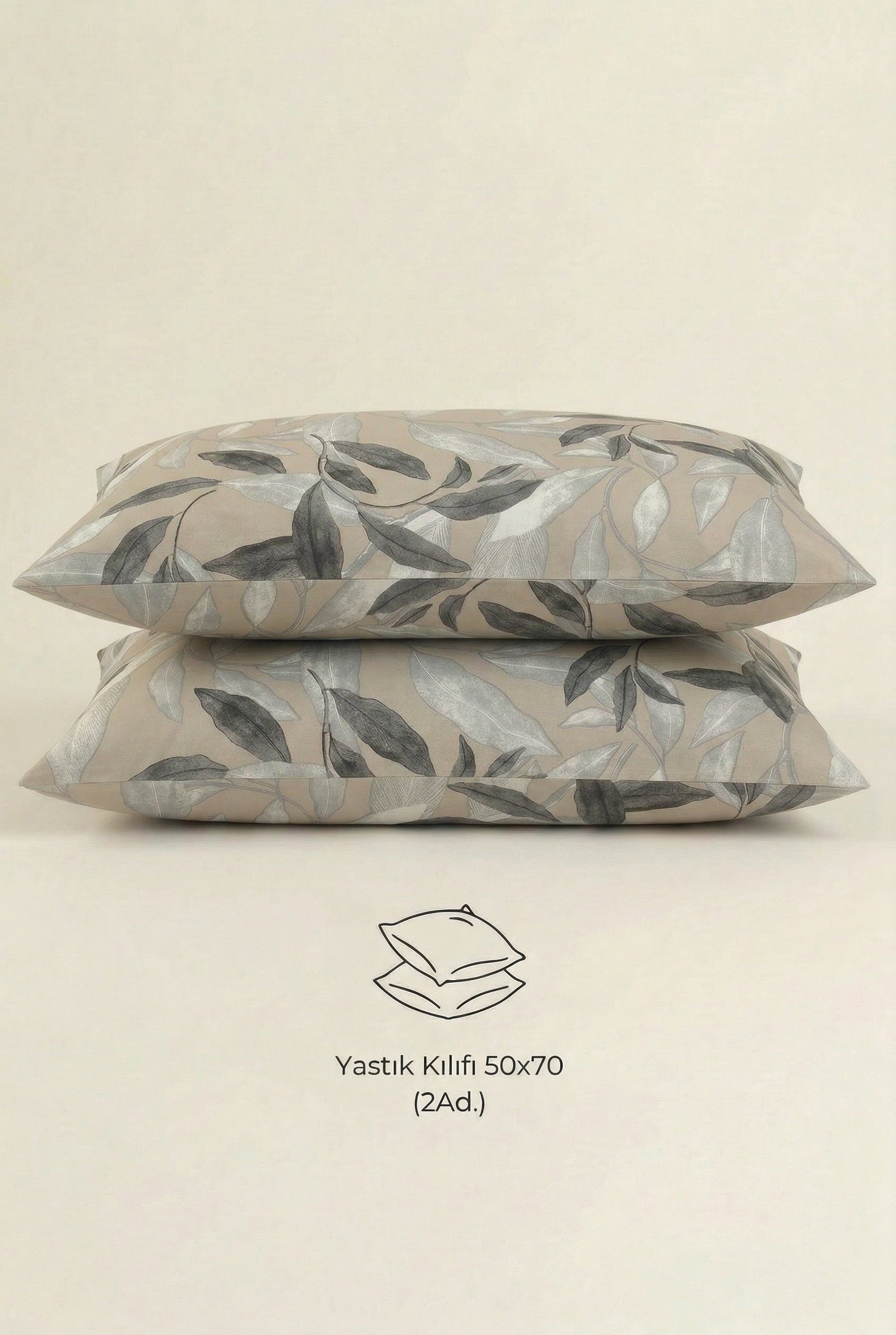 Violet 2'li Percale Yastık Kılıfı 50x70 Flaplı