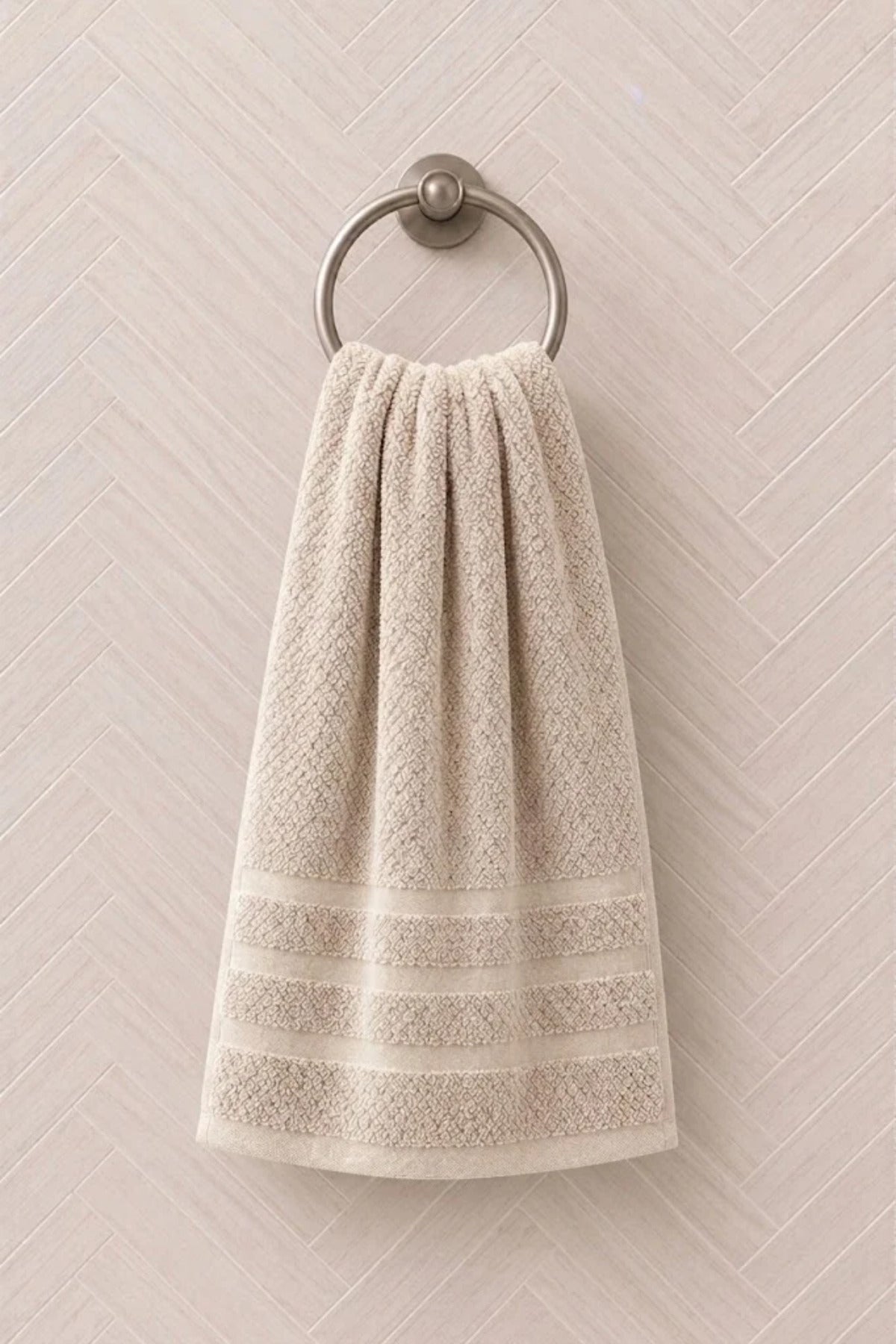 Berrak El Havlusu 50x90 - Bej - %100 Pamuk