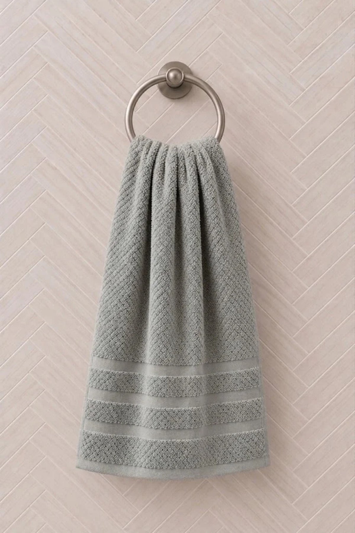 Berrak El Havlusu 50x90 - Gri - %100 Pamuk
