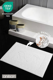 Greek %100 Pamuk Ayak Havlusu - Beyaz 50x70, 245 Gr