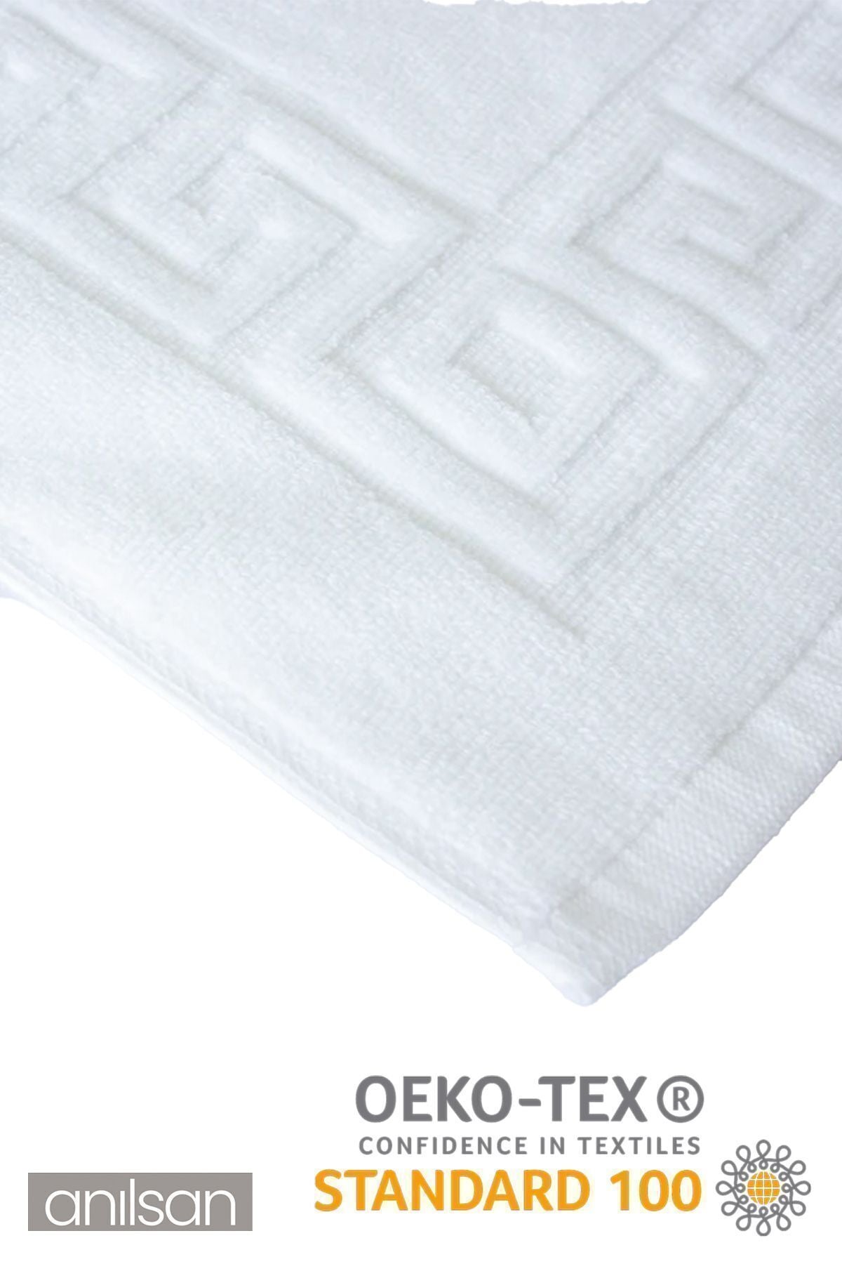 Greek %100 Pamuk Ayak Havlusu - Beyaz 50x70, 245 Gr