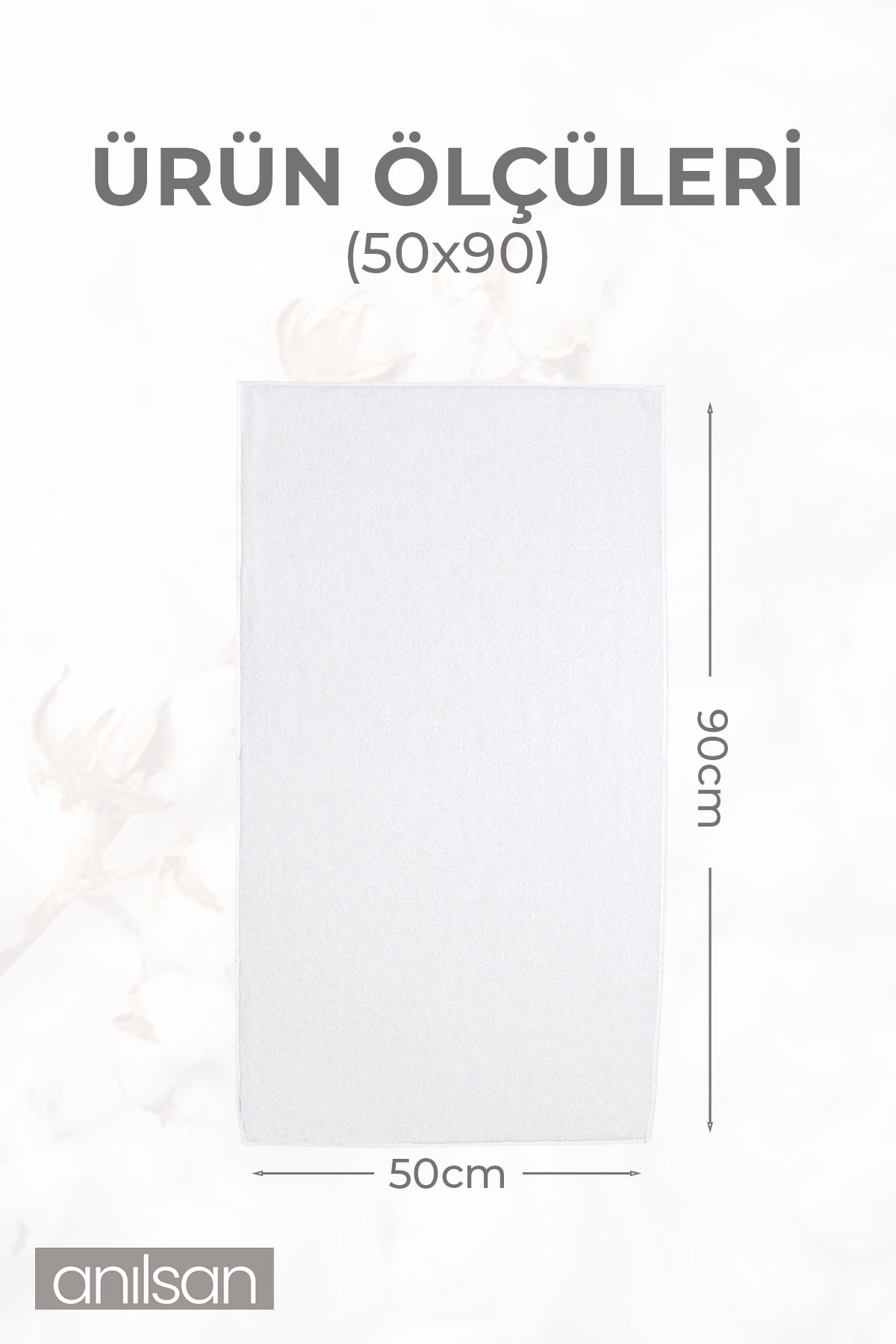 Beyaz El Havlusu - 50x90 Cm, 225 Gr, %100 Pamuk, Spa Ve Otel Havlusu