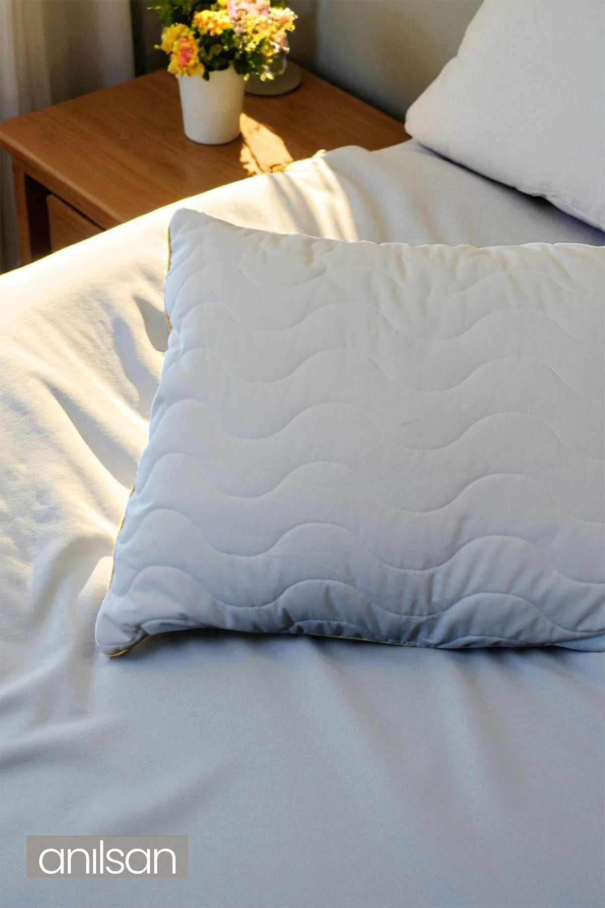 4 Adet Biyeli Kapitone Deluxe Pamuklu Fermuarlı Yastık Koruyucu Kılıf 50x70 cm