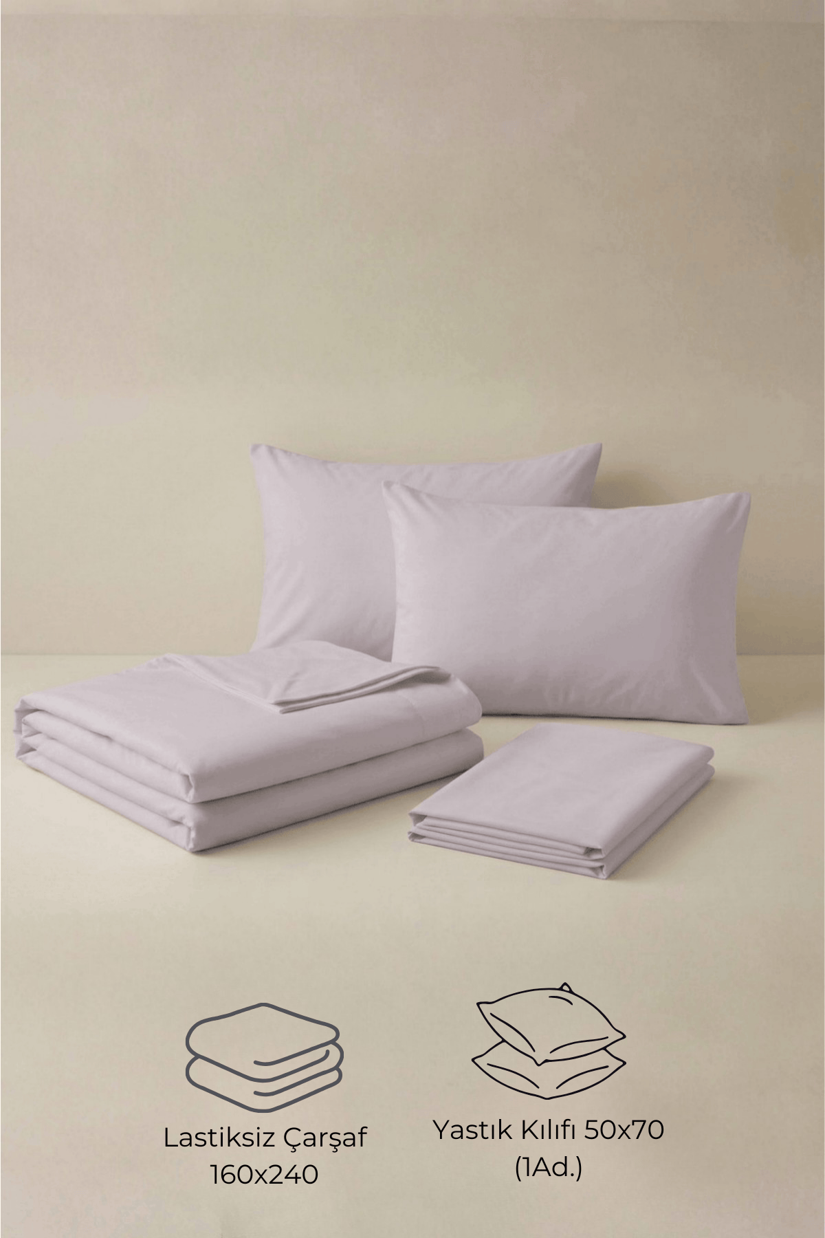 Camelia Tek Kişi Düz Ranforce Çarşaf Seti- Lila %100 Pamuk