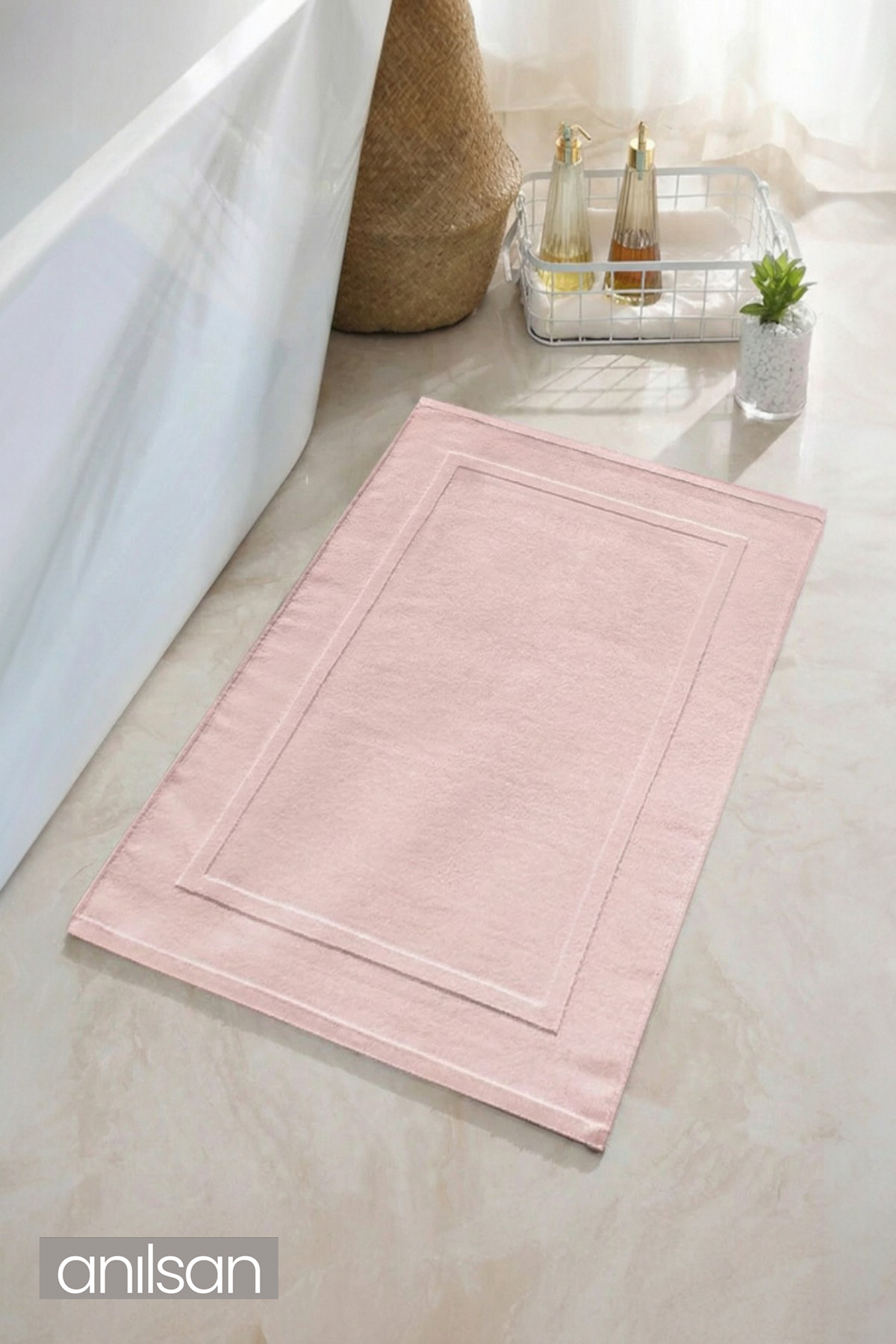 Melissa %100 Pamuk Ayak Havlusu - Pudra 50x70, 245 Gr