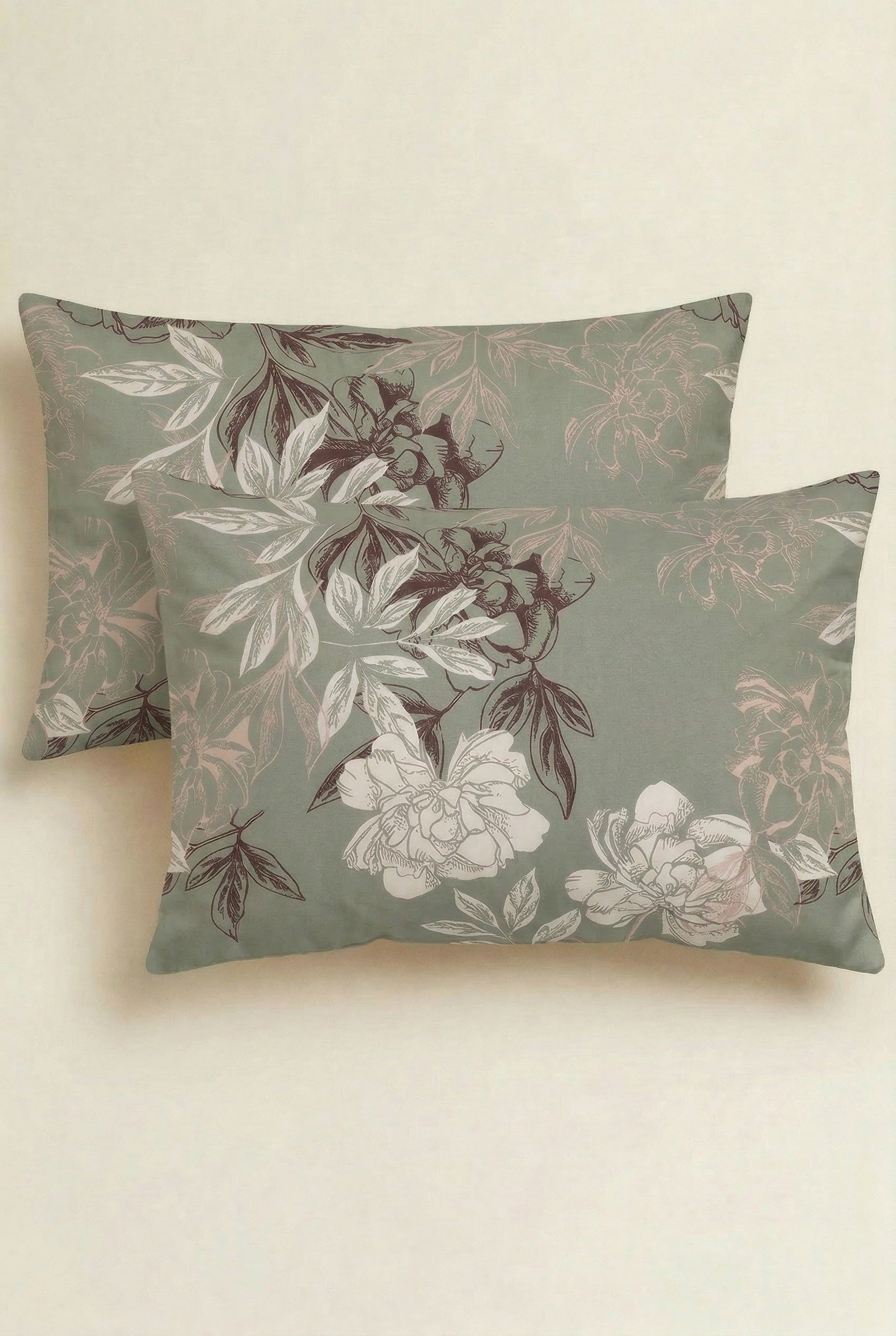 Begonya 2'li Percale Yastık Kılıfı 50x70 Flaplı