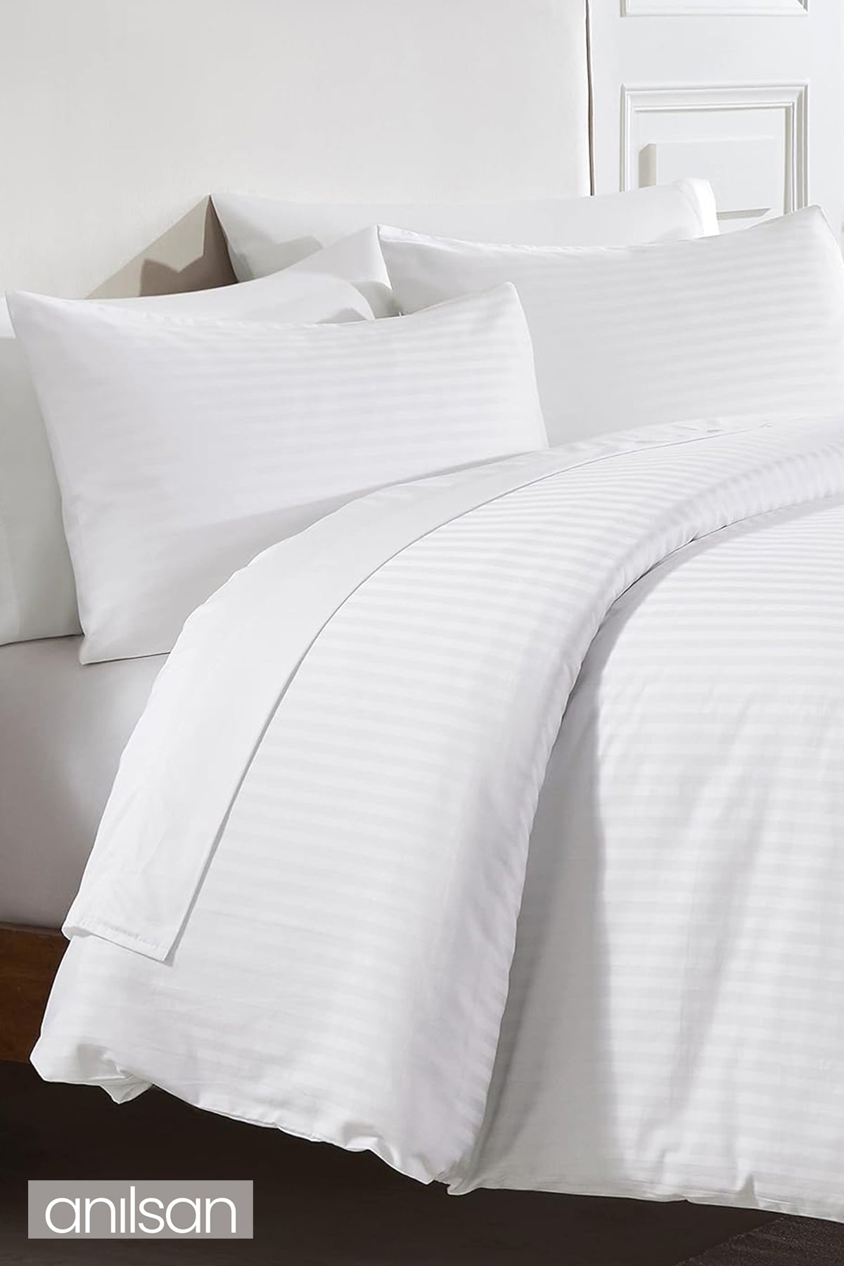 Yasmin Çizgili Çift Kişilik Nevresim Takım - %100 Pamuk