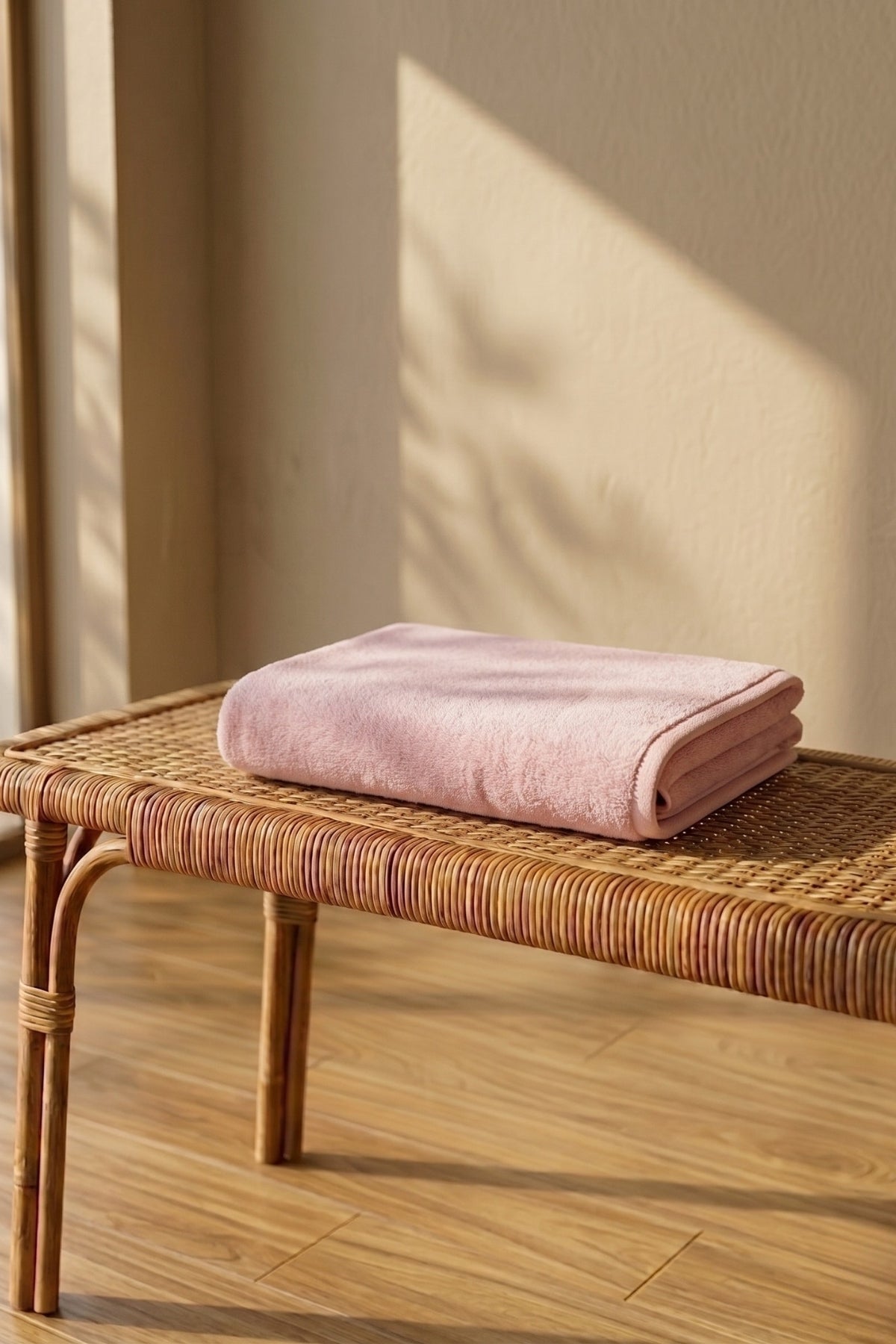Düz Banyo Havlusu 75x 150 cm - Pembe %100 Pamuk