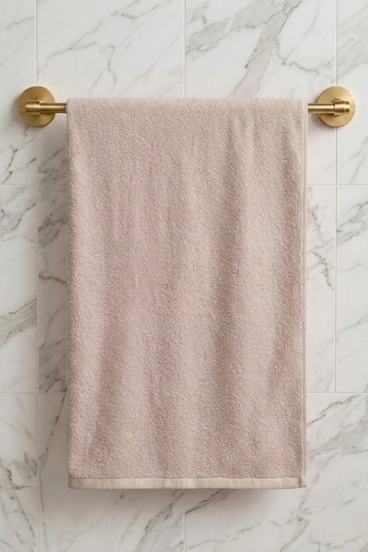 Düz Banyo Havlusu 75x 150 cm - Pembe %100 Pamuk